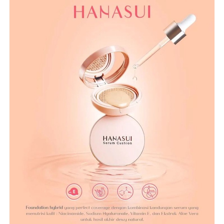 HANASUI Serum Cushion 15g | Foundation | Flawless | Natural Dewy Finish | Hanasui Serum Cushion SoulMatte Foundation