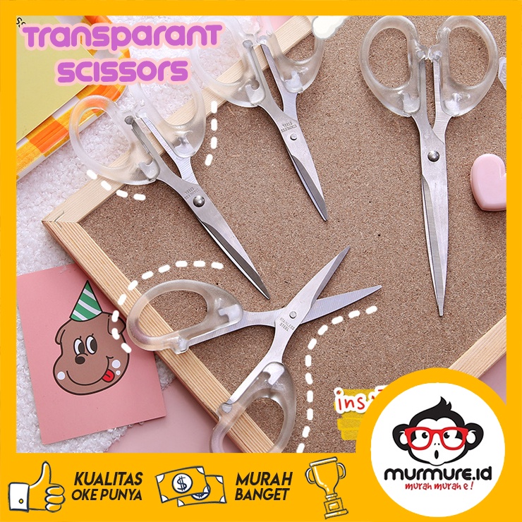 

MURMURE I Gunting Kertas Aesthetic Transparan Scissors Scrapbook Use -