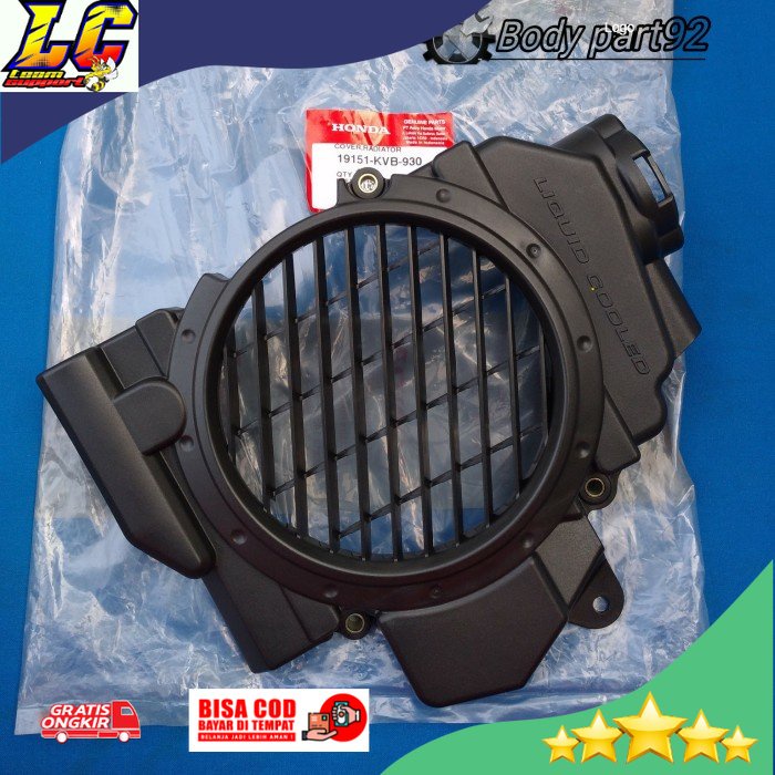PROMO COVER TUTUP KIPAS RADIATOR VARIO 110 TECHNO KARBU 19151-KVB-930 Ori terlaris