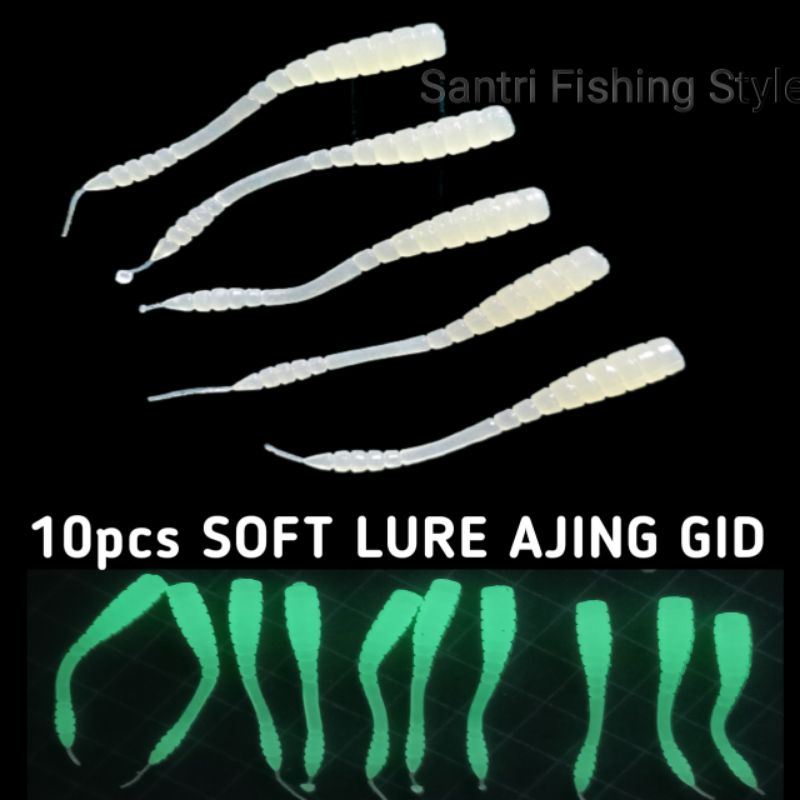 Soft lure ajing Ful fosfor GID umpan pancing kerapu kail pancing umpan pancing laut