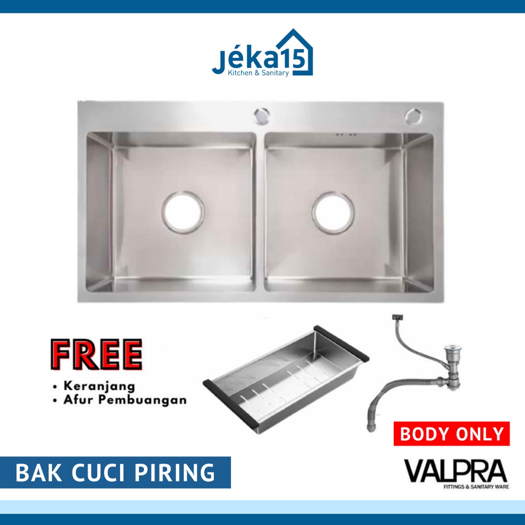 BAK CUCI PIRING | BAK DOUBLE BOWL | VALPRA VHE-8245