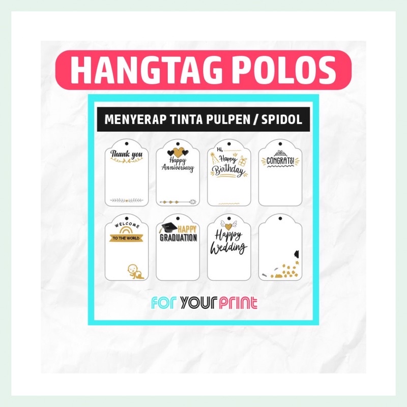 

HANG TAG POLOS / HANG TAG CUSTOM / KARTU UCAPAN HANG TAG