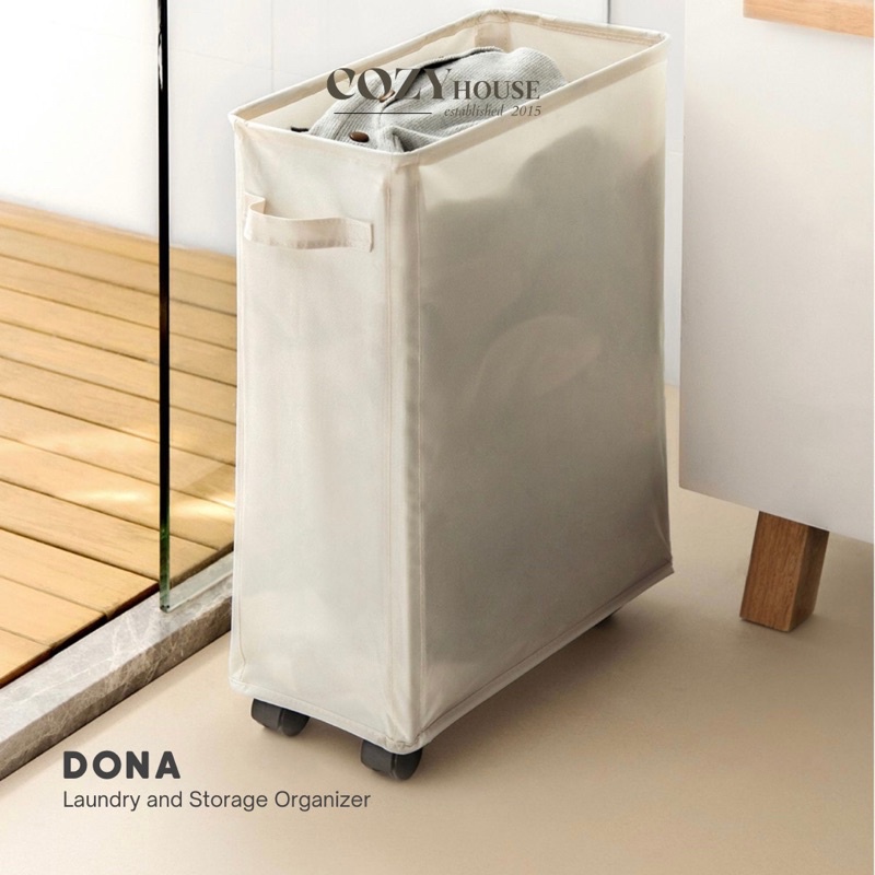 COZYHOUSE DONA Keranjang Baju Kotor Laundry Basket Storage Organizer Tempat Penyimpanan Barang Hemat Tempat dengan Roda