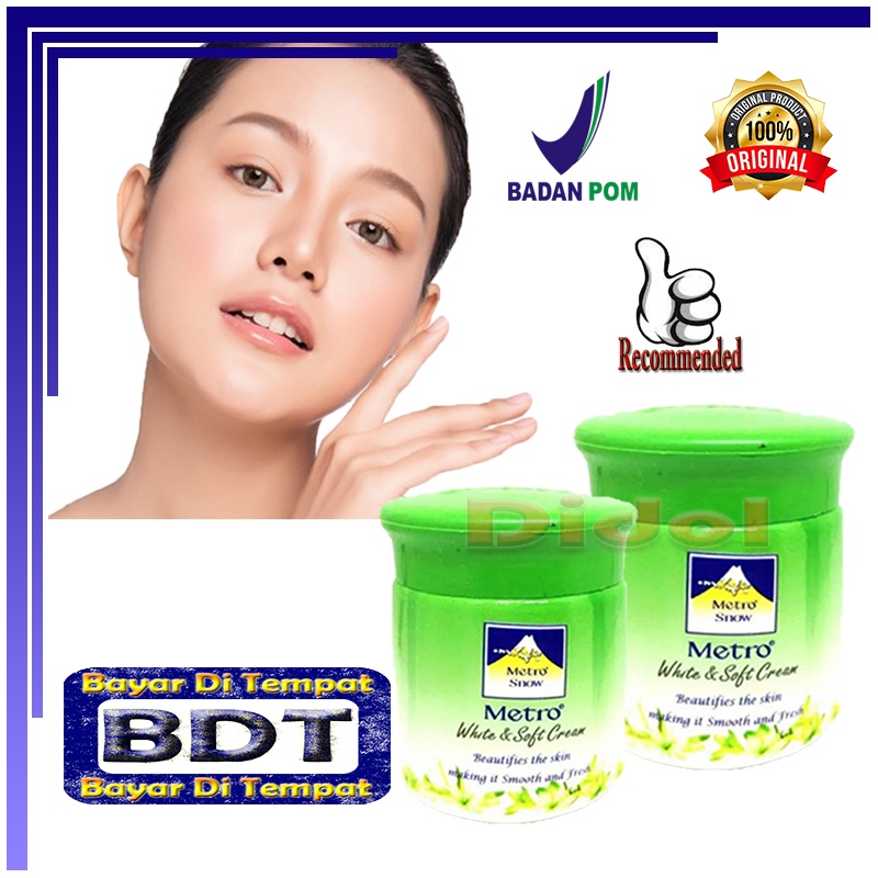 [Bayar Di Tempat] Cream Pelembab Wajah Remaja Penghilang Bruntusan Di Wajah Metro Snow Varian Aroma 