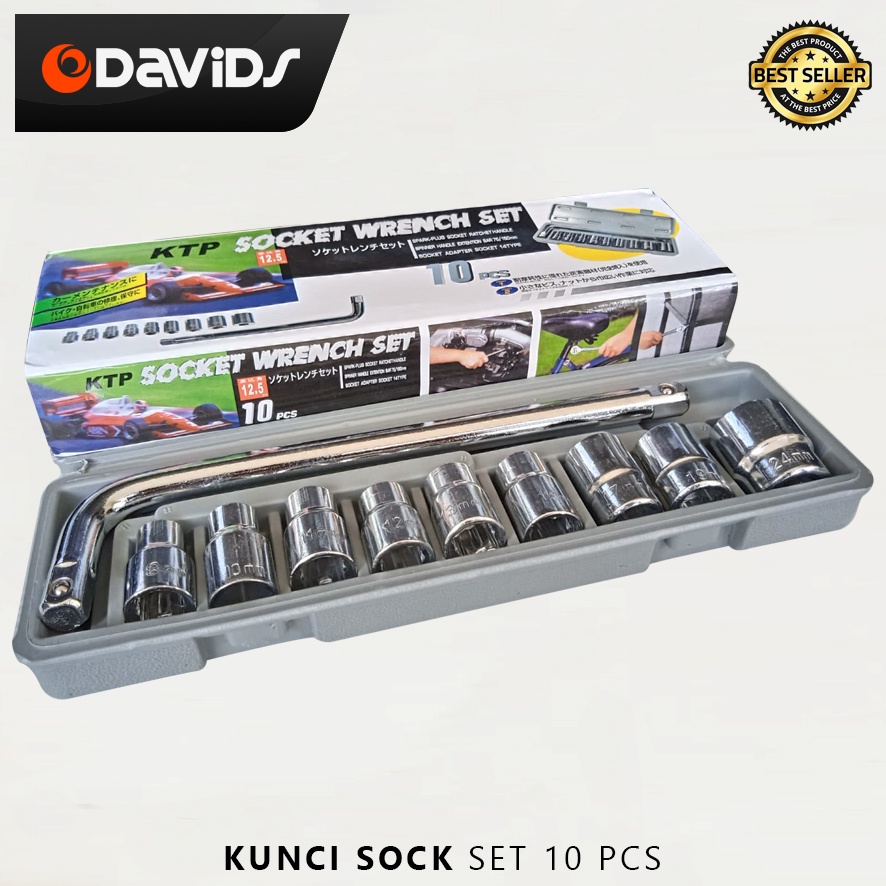 Kunci Sok Set Sock Konci Shock 10pc Toolkit