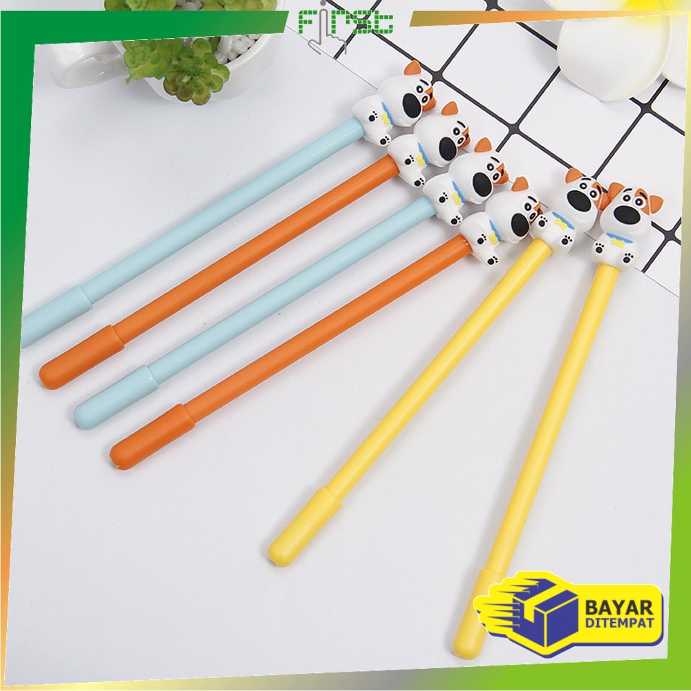 

FH-A47 Pulpen Gel Karakter Puppy Lucu 0.5mm Motif Polos Korean Style / Alat Tulis Pena Cair Doggie Perlengkapan Sekolah Kantor Ballpoint Import