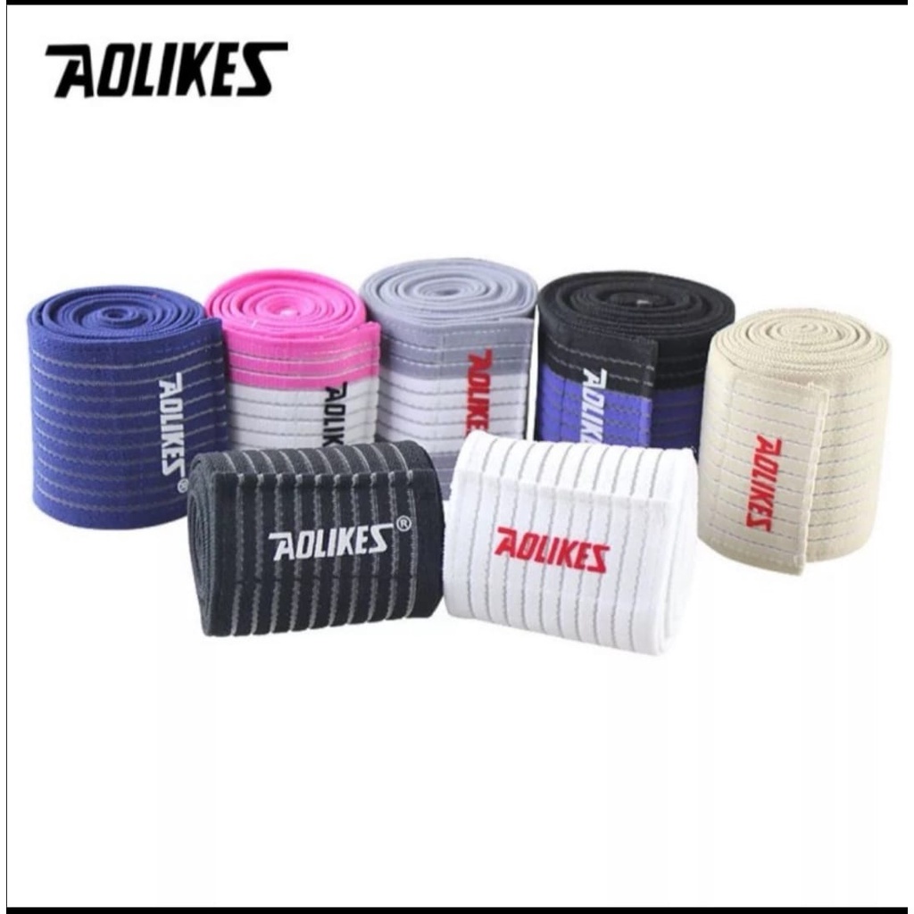 (COD) AOLIKES 1516 Knee Wrap Wraps Support Sleeve Deker Lutut Kaki Betis