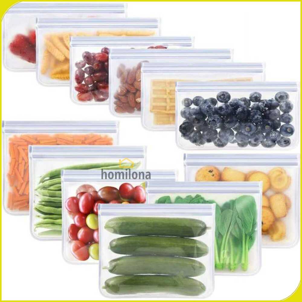 Amil Kantong Plastik Organizer Makanan Silicone Food Bag Ziplock - B0271