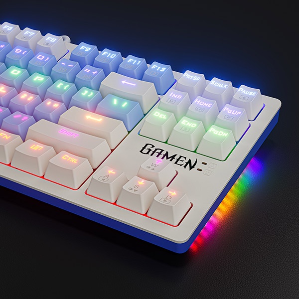 Gamen Titan II / 2 White Purple Edition Mechanical Keyboard
