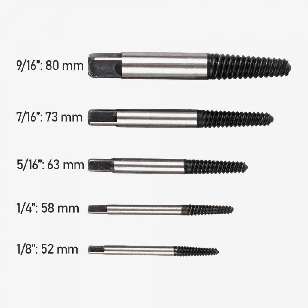 Set Mata Bor Extractor Taffware Broken Screw Remover 5 in 1
