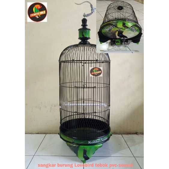KANDANG BURUNG LOVEBIRD TEBOK PVC MOTIF DECAL