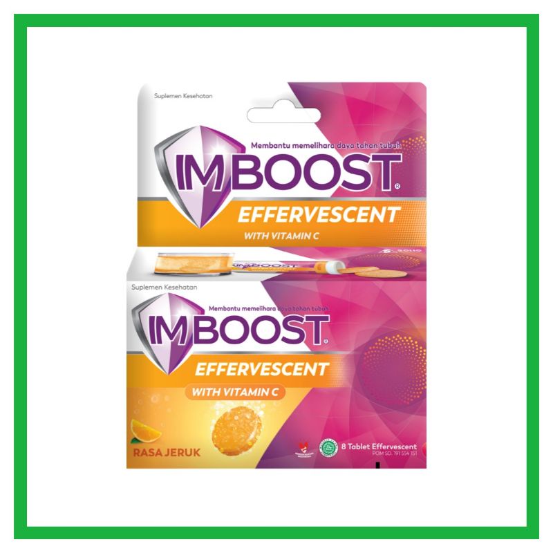 Imboost Effervescent Vitamin C Tube Isi 8 Tablet Rasa Jeruk