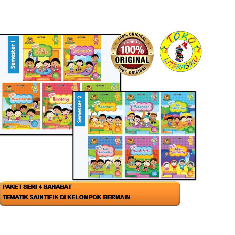 PAKET SERI 4 SAHABAT-TEMATIK SAINTIFIK DI KELOMPOK BERMAIN