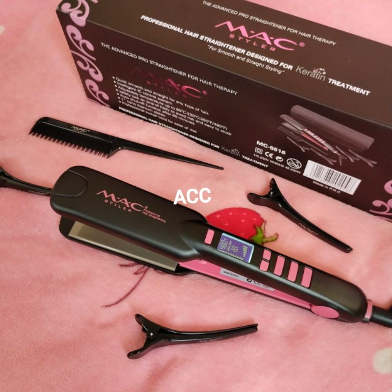 Catok Rambut Original Mac Professional Hair Straightner For Designed  Keratin Treatment