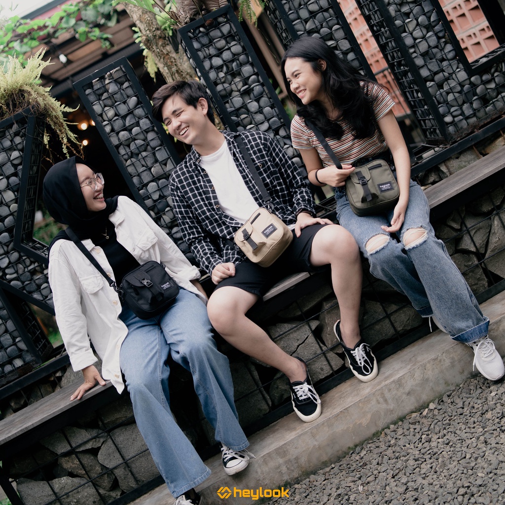 HEYLOOK Project - Tas Selempang Pria JASPER Tas Slempang Pria Tas Hp Tas Kecil Pria Sling Bag Cowok Waist Bag Cewek Heylook