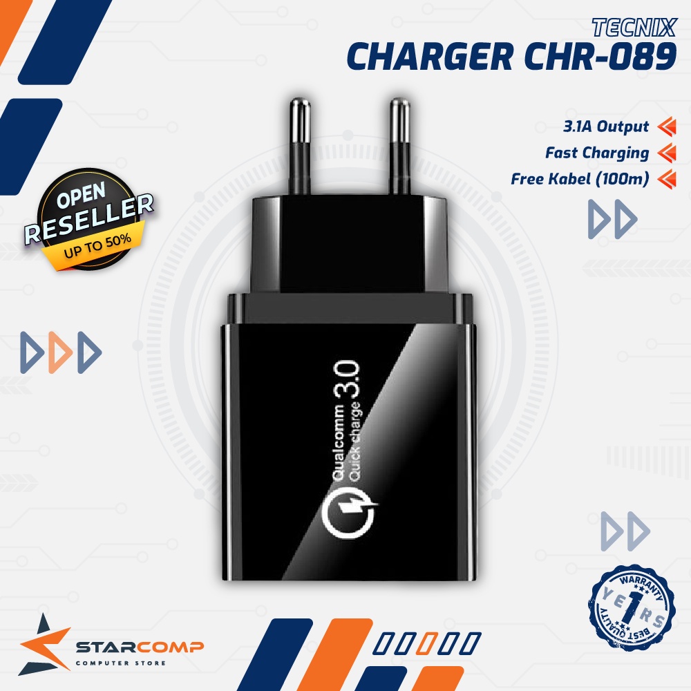 Adaptor Charger Fast Charging 3.0 TECNIX CHR-089