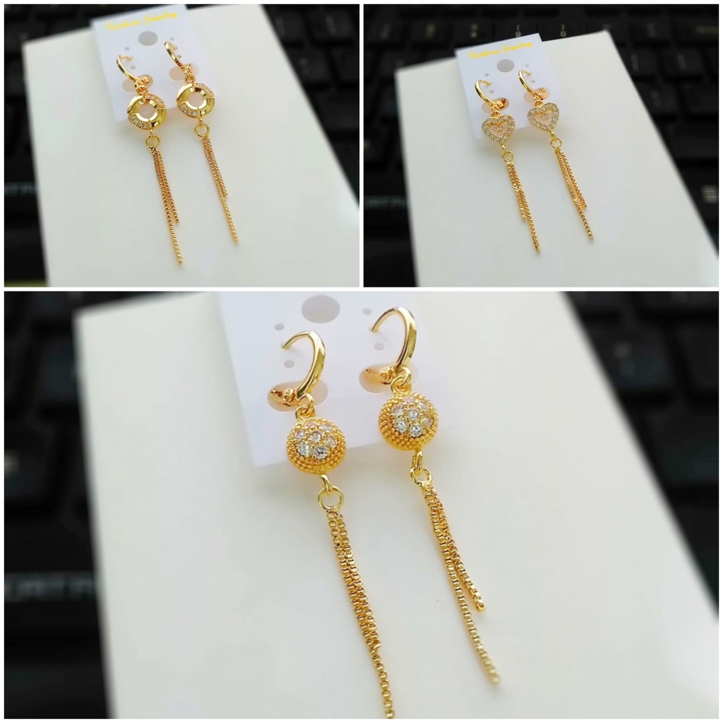 AV57 Grosir Anting Juntai Permata Anting Dewasa