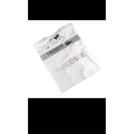 baju kaos pria Lacoste/embos timbul premium lengan.