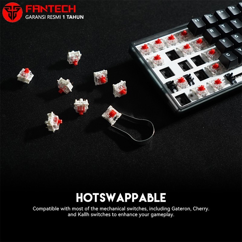 Fantech MAXFIT61 FROST Wireless Hotswap Keyboard Gaming Mechanical RGB