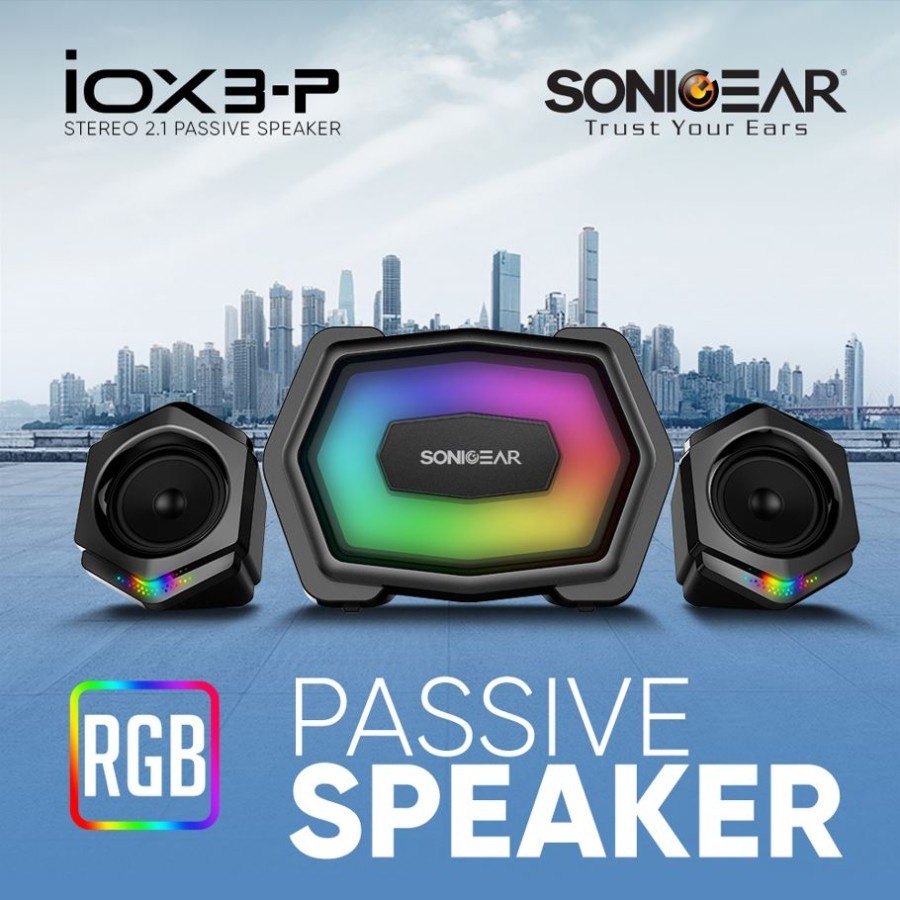 Speaker Bluetooth SonicGear iOX 3P Stereo 2.1 | Enhance Bass | RGB LED