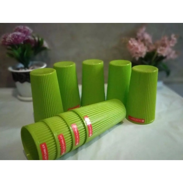GELAS PLASTIK BAMBU 6 PCS