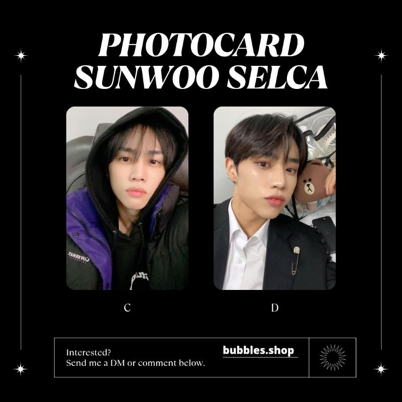 PHOTOCARD UNOFFICIAL SUNWOO THE BOYZ SELCA