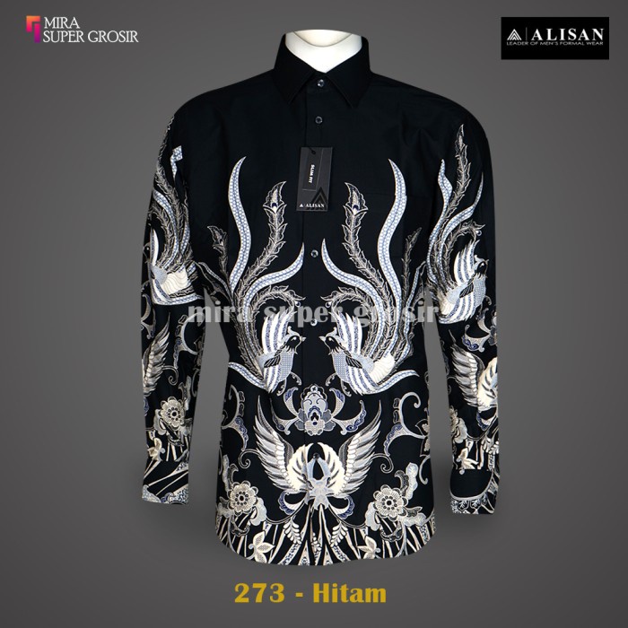 Kemeja Alisan, Kemeja Batik Printing Alisan Slimfit Lengan Panjang