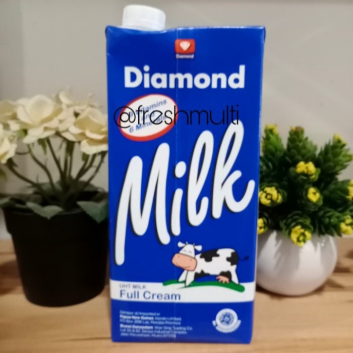 

susu diamond full cream uht 1 liter/dus isi 6&12 khusus gojek dan grab