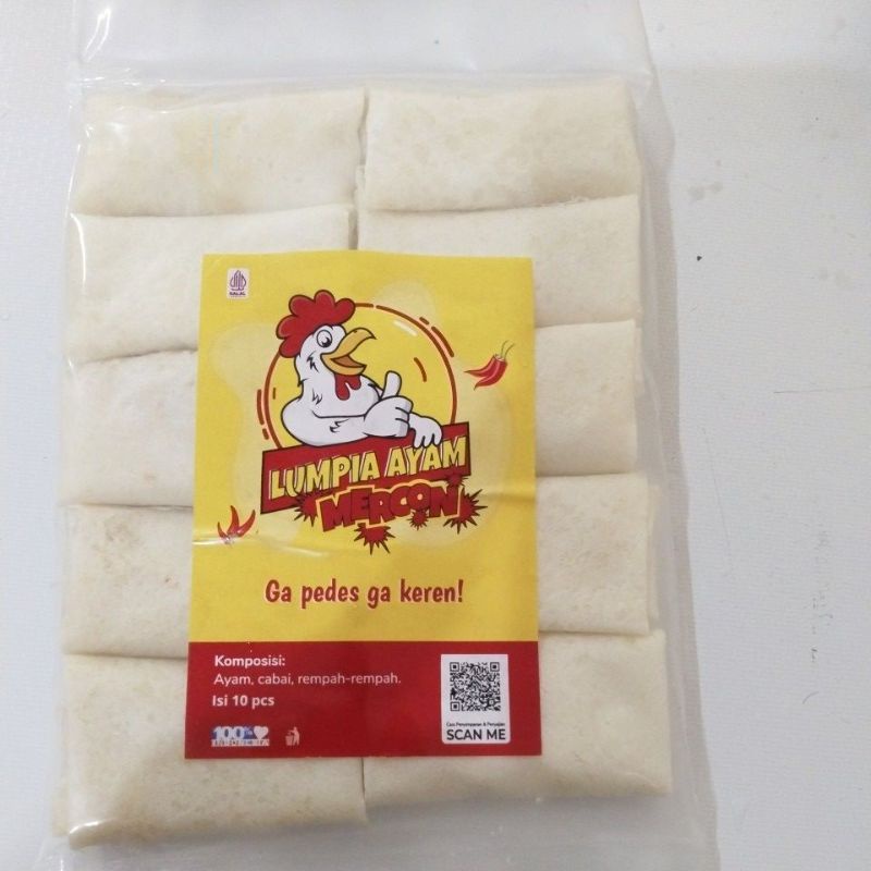 

Lumpia ayam mercon isi 10