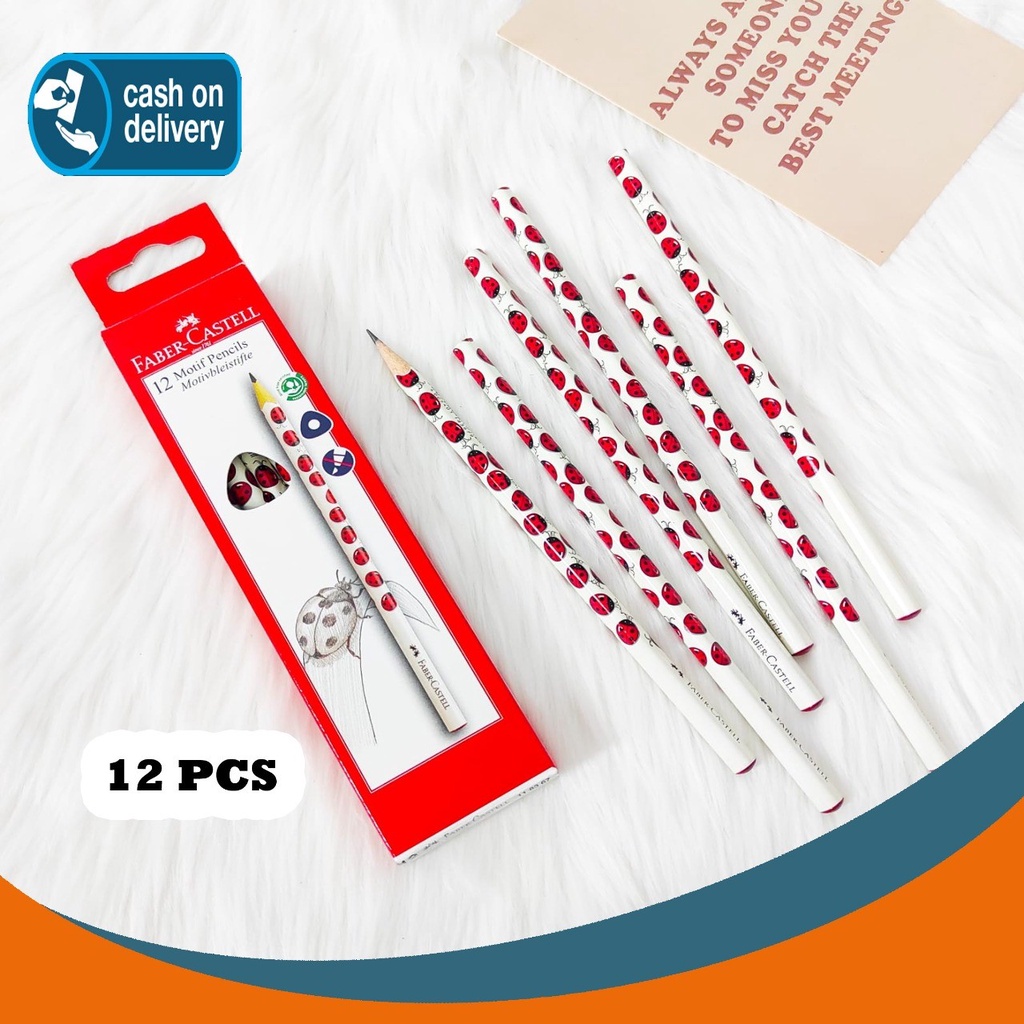 

SELUSIN PENSIL 2B FABER CASTELL MOTIF KUMBANG ISI 12 PCS PENSIL KARAKTER SERANGGA PASTEL ALAT TULIS UNIK IMUT MURAH
