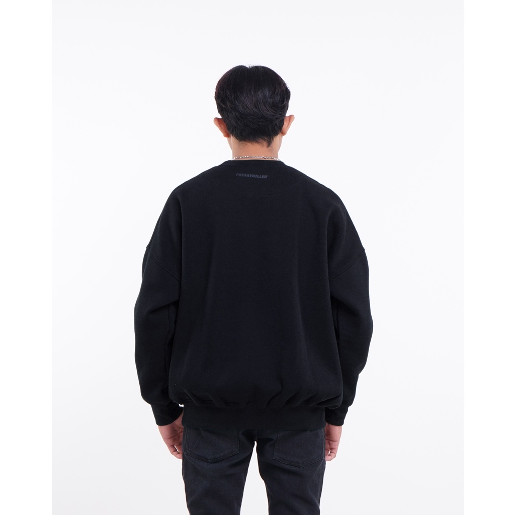 SWEATER OVER SIZE FRIDAY KILLER | BSC OS BLACK CREWNECK