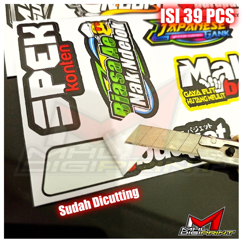 STIKER RACING KATA KATA VIRAL - ISI 39 PCS - KODE H2