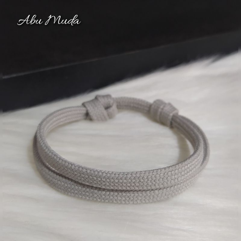 (PerGross) Gelang Simpel Pipih Polos Bahan Tali Prusik Isi 144pcs