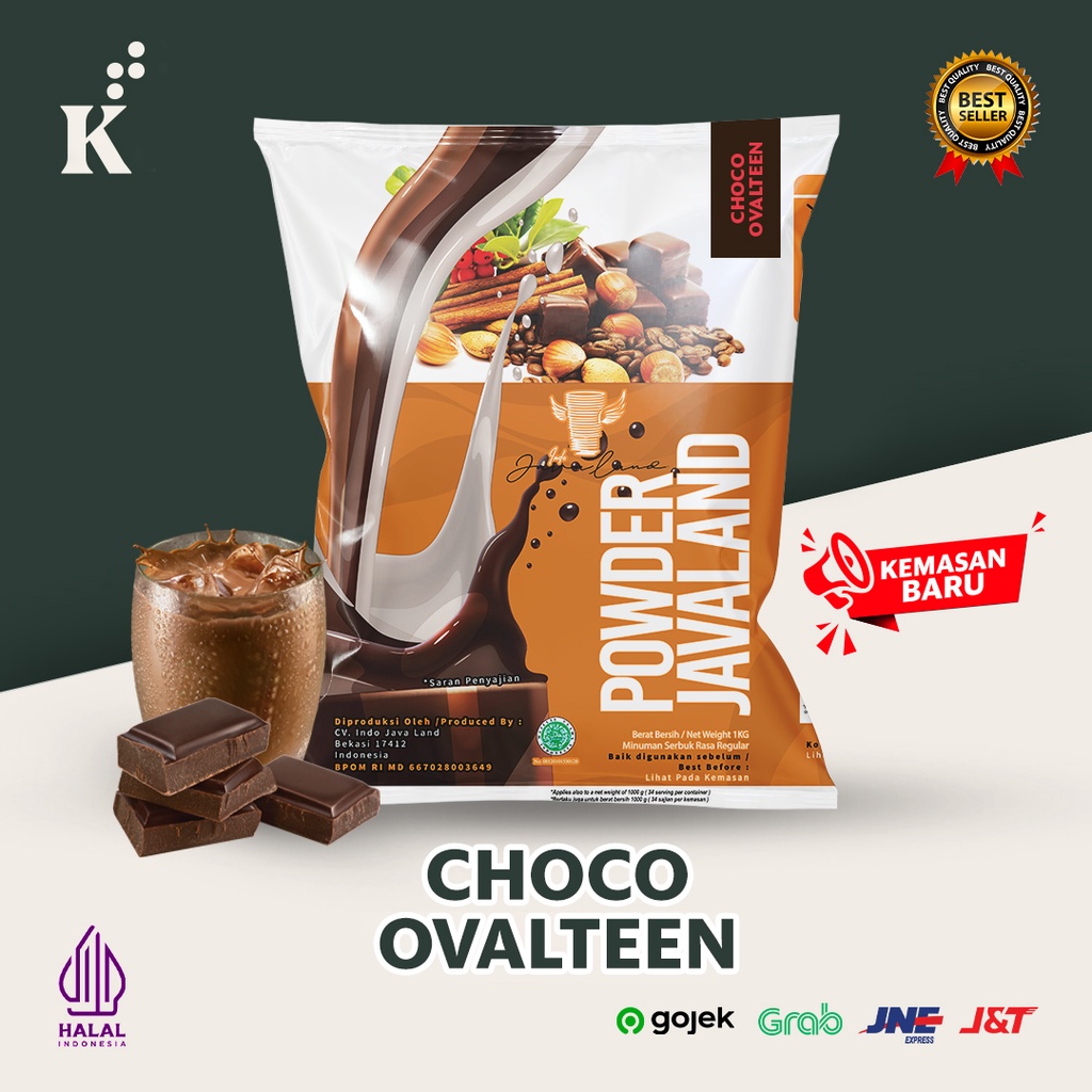 Bubble Powder Drink Choco Ovalteen 1kg Halal