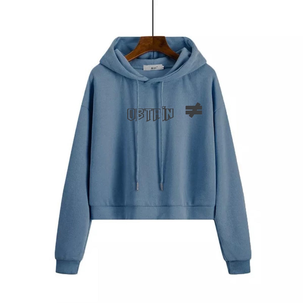 Crop Wanita Hoodie Obtain sweater crop ter baru