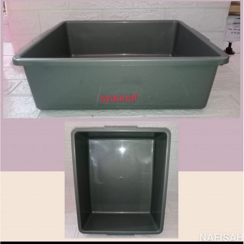 baskom/beskom kotak besar bahan pelastik abu