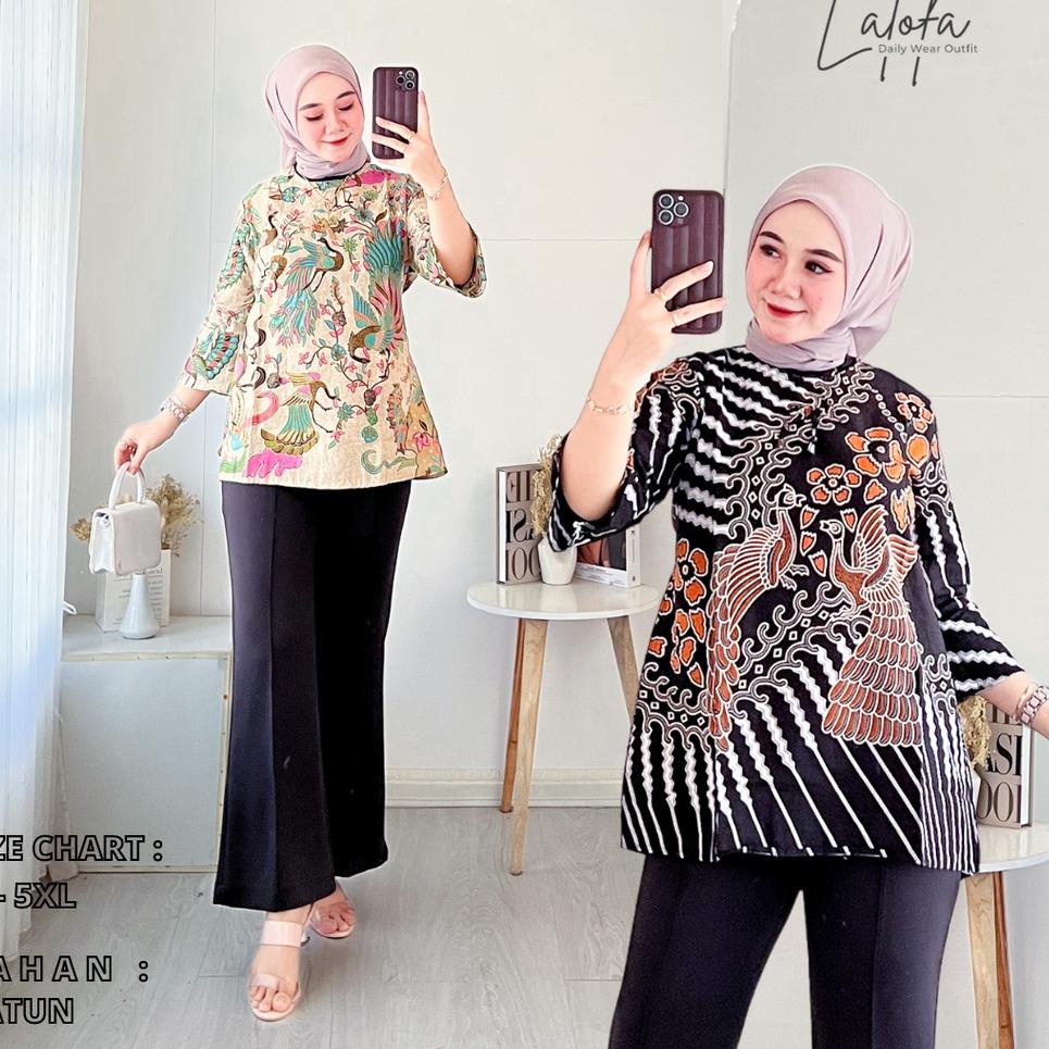 ➶ BLOUSE BATIK BIG SIZE / BLUS WANITA / BLUS WANITA JUMBO / BATIK JUMBO WANITA / BLOUSE BATIK WANITA