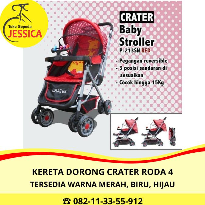 Kereta Dorong Crater Roda 4 Baby Stroller