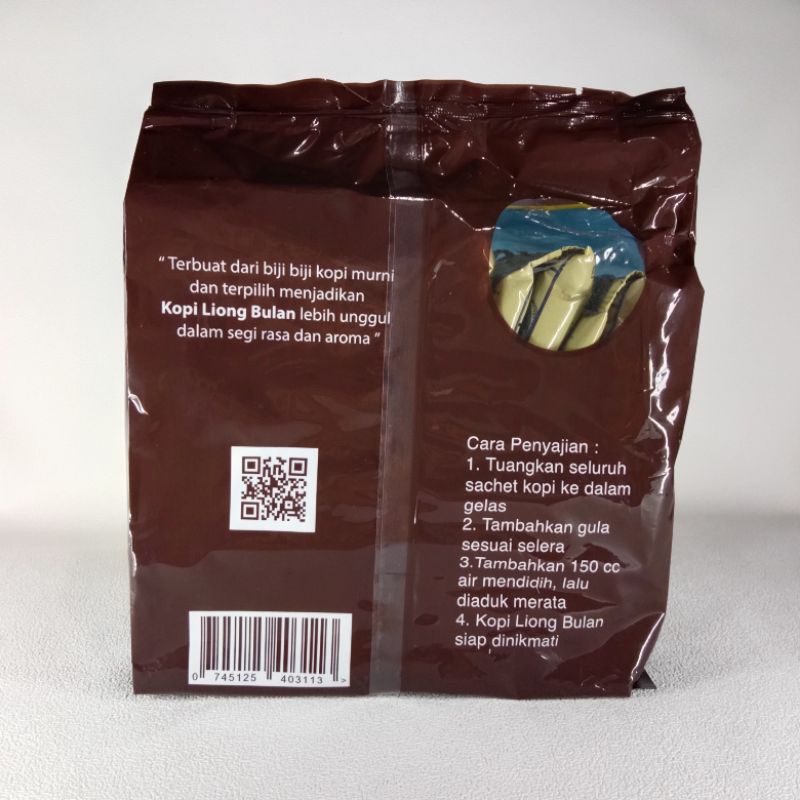 

NG Kopi liong bulan tanpa gula sachet 8gr pack isi 30 sachet