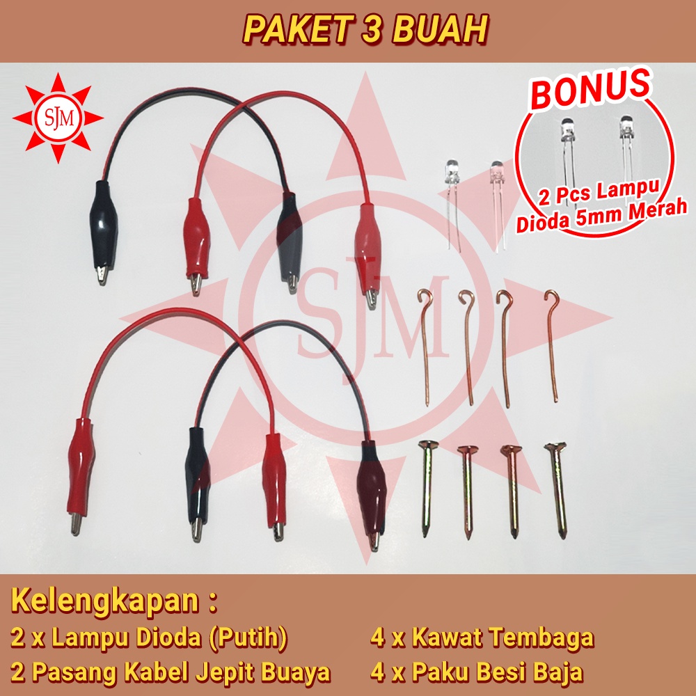 Paket Rangkaian Listrik Dioda / Jepit Buaya / Buah Praktek Sekolah
