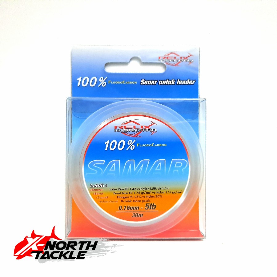 SENAR LEADER RELIX NUSANTARA SAMAR FLUOROCARBON 5LB - 0.16mm - 30m