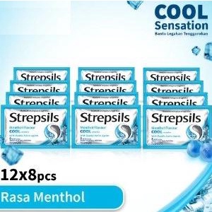 

Strepsils Cool 12x8 - Strepsils BOX-Permen Pereda Tenggorokan HRG DISKON