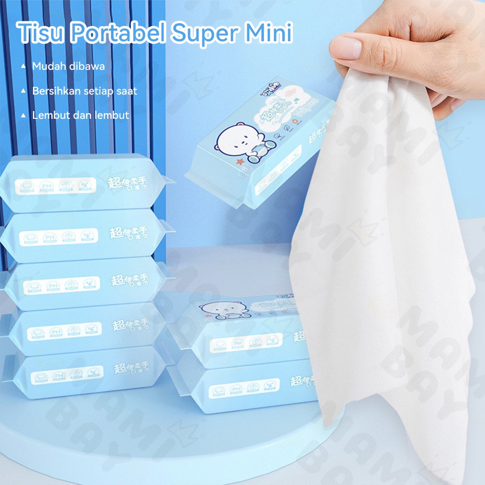 Mamibayi Portable Wet Wipes Tisu Basah Mini Tissue Basah Karakter