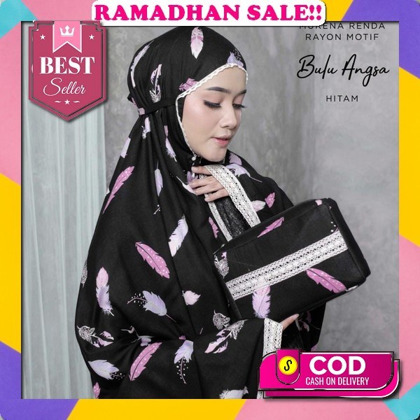 Alluna - Mukena Dewasa Silk Maxmara Daily Motif Tas Premium Lunara Series Mukena Traveling Mini Pouc