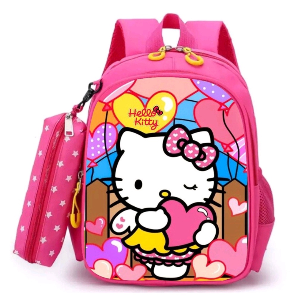 BISA COD Tas Ransel Anak Karakter Lucu-TasRansel Anak Perempuan Hello Kitty 2in1