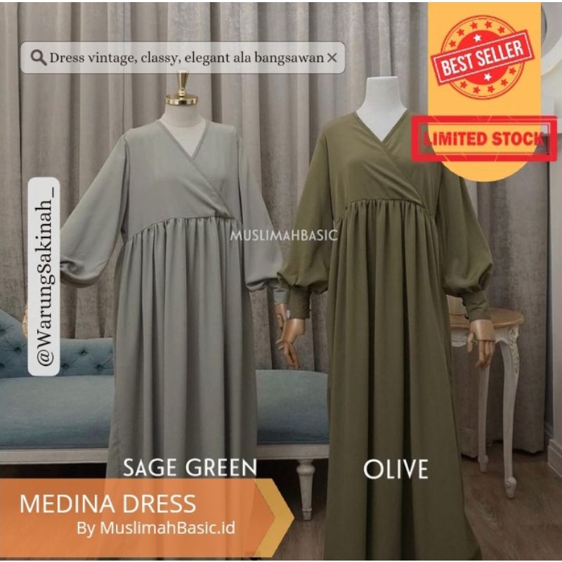 Medina Dress by Muslimah Basic | READY, SIAP KIRIM
