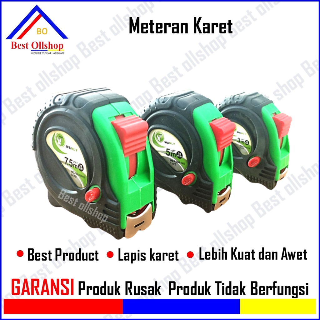 Meteran karet 5 meter / meteran murah / Meteran Tukang 7.5M 3M