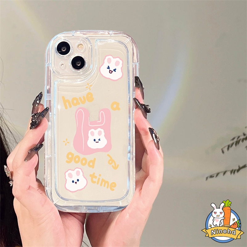 Soft Case Silikon Motif Kelinci Sabun Tahan Banting Untuk iPhone 14 13 12 11 Pro Max X Xr Xs Max 8 7 6 6s Plus SE 2020