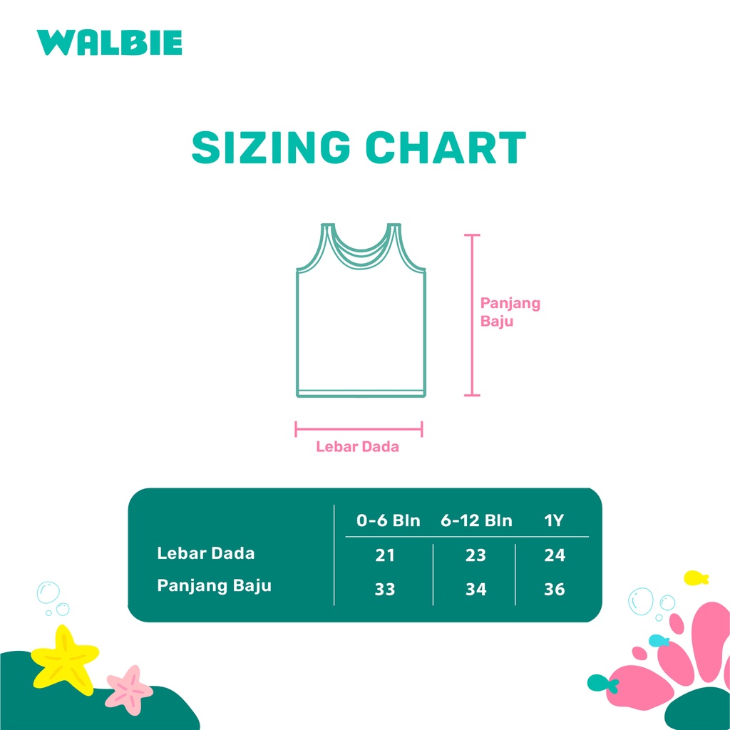 Walbie Singlet Kaos Dalam Anak Bayi KT012 ( BISA TUKAR SIZE) Pakaian Baju Dalam Anak Kaos Singlet Kutang Bayi Putih polos Unisex Premium SNI 0 Bulan - 1 Tahun