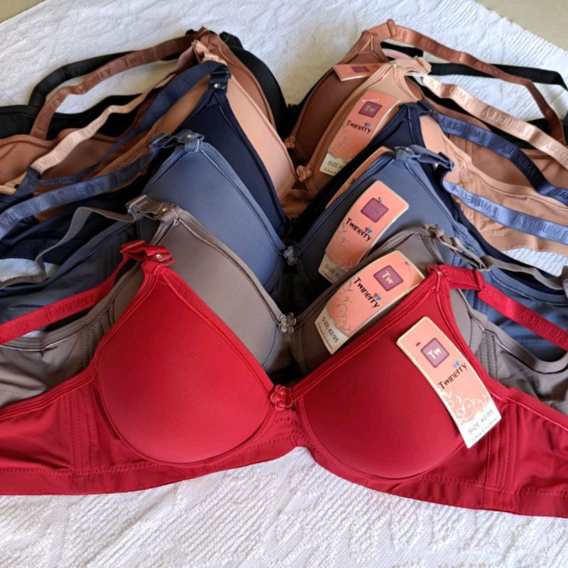 BH Wanita Twenerry B5 Busa Tipis Tampa Kawat size 36-42/ Bra Wanita Sexy kancing 3 Kualitas Import/bra wanita tampa kawat